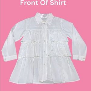 NEW Girls Adorable Ruffled Shirt Sz 6